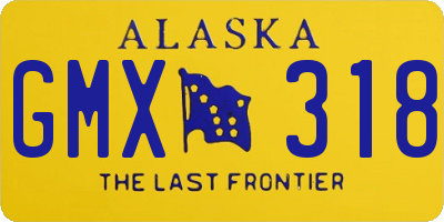 AK license plate GMX318