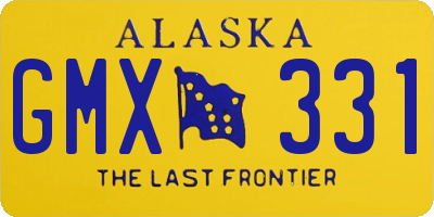 AK license plate GMX331