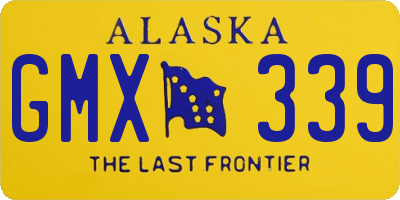 AK license plate GMX339