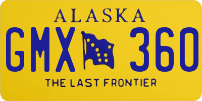 AK license plate GMX360