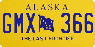AK license plate GMX366