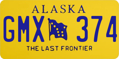 AK license plate GMX374