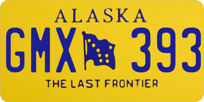 AK license plate GMX393