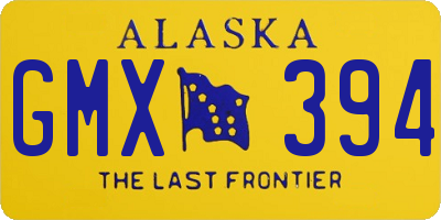 AK license plate GMX394