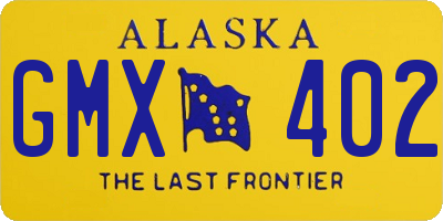 AK license plate GMX402