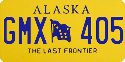 AK license plate GMX405