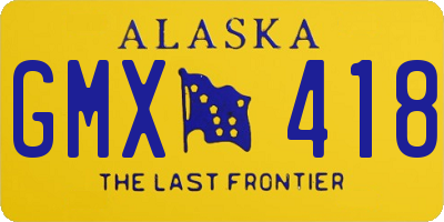 AK license plate GMX418