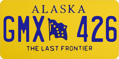 AK license plate GMX426