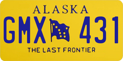AK license plate GMX431