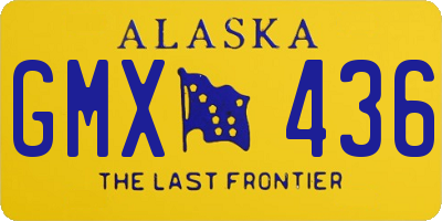 AK license plate GMX436