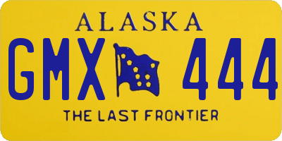 AK license plate GMX444