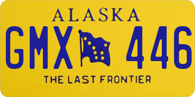 AK license plate GMX446