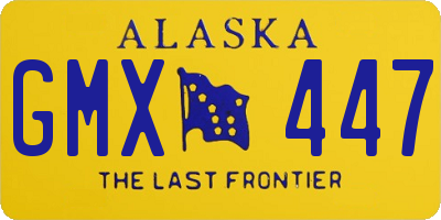 AK license plate GMX447