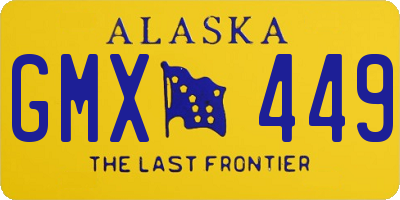 AK license plate GMX449