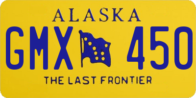 AK license plate GMX450