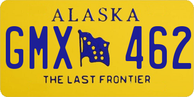 AK license plate GMX462
