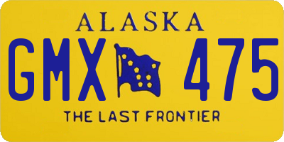 AK license plate GMX475