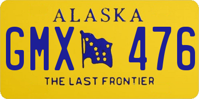 AK license plate GMX476