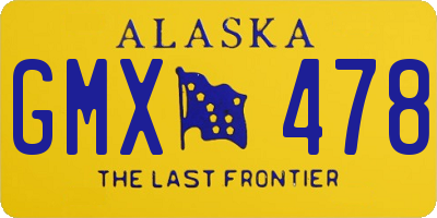 AK license plate GMX478