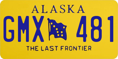 AK license plate GMX481