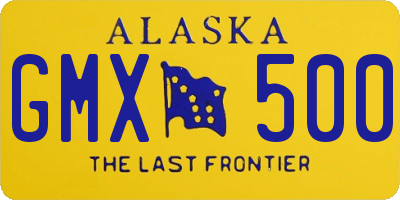 AK license plate GMX500