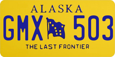 AK license plate GMX503