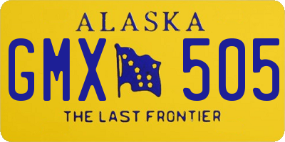 AK license plate GMX505