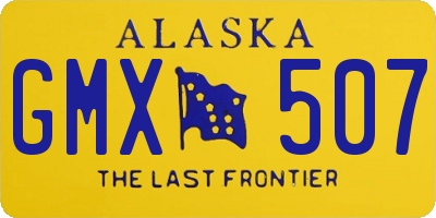 AK license plate GMX507