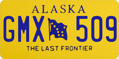 AK license plate GMX509