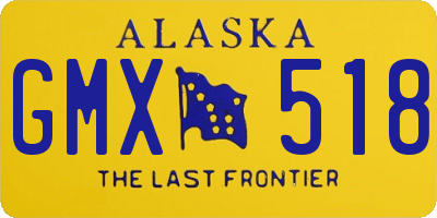 AK license plate GMX518