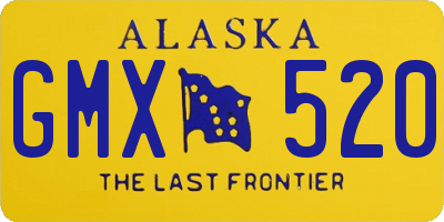 AK license plate GMX520
