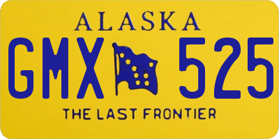 AK license plate GMX525