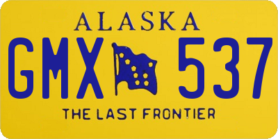 AK license plate GMX537