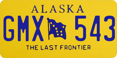 AK license plate GMX543