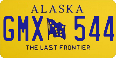 AK license plate GMX544