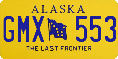 AK license plate GMX553