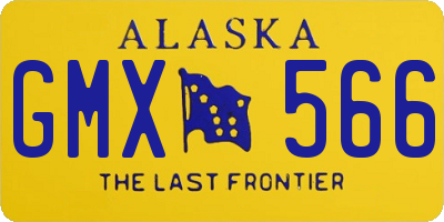 AK license plate GMX566