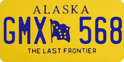 AK license plate GMX568