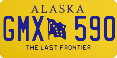 AK license plate GMX590