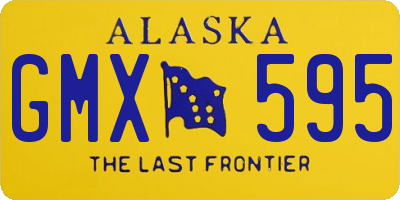 AK license plate GMX595