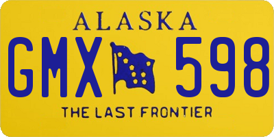 AK license plate GMX598