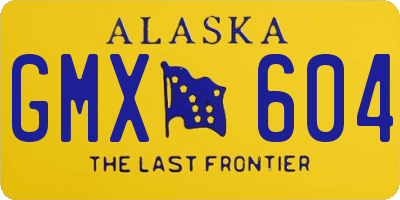 AK license plate GMX604