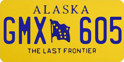 AK license plate GMX605