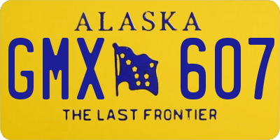 AK license plate GMX607