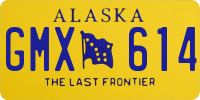 AK license plate GMX614