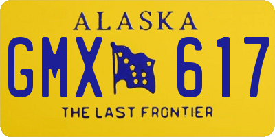 AK license plate GMX617