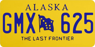 AK license plate GMX625