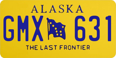 AK license plate GMX631