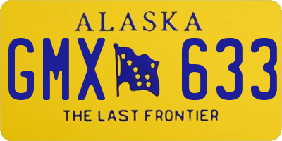 AK license plate GMX633