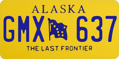 AK license plate GMX637